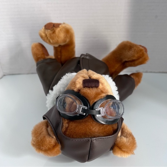 US Airways Teddy Bear Aviator Pilot Plush with Goggles Jacket & Cap 8” - Picture 9 of 9